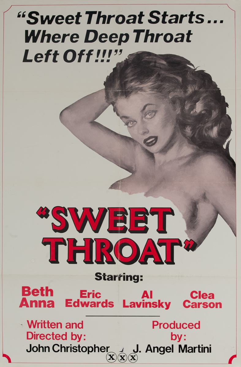 Sweet Throat, Original American X Rated Adult Movie Poster