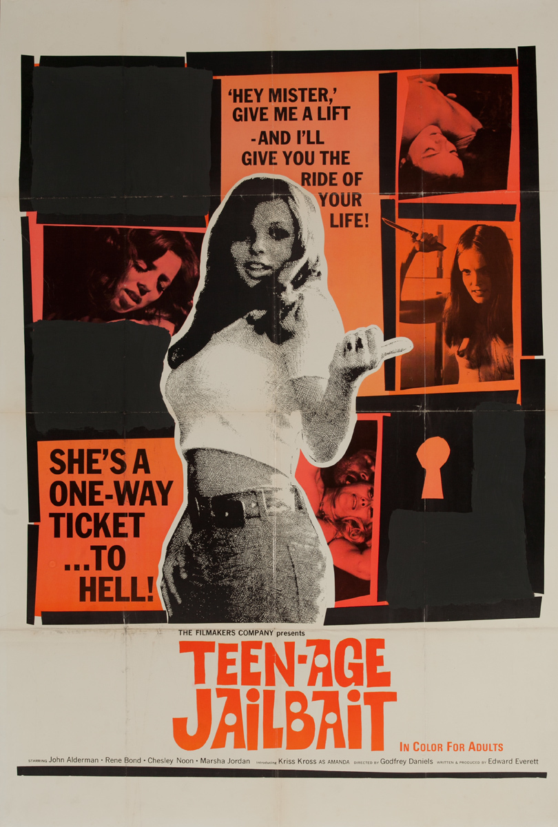 Teen-Age Jailbait, Original American X Rated Adult Movie Poster
