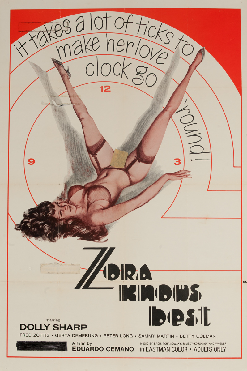 Zora Knows Best, Original American X Rated Adult Movie Poster