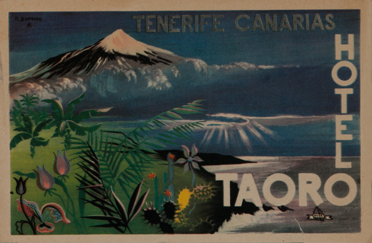 Tenerife Canarias Hotel Taoro, Original Travel Luggage Label