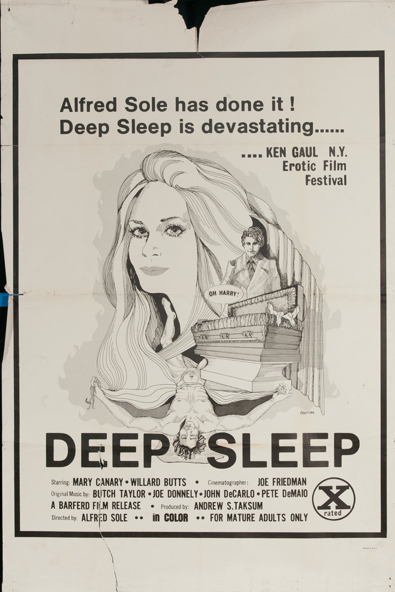 Deep Sleep, Original One Sheet X Rated Movie Poster