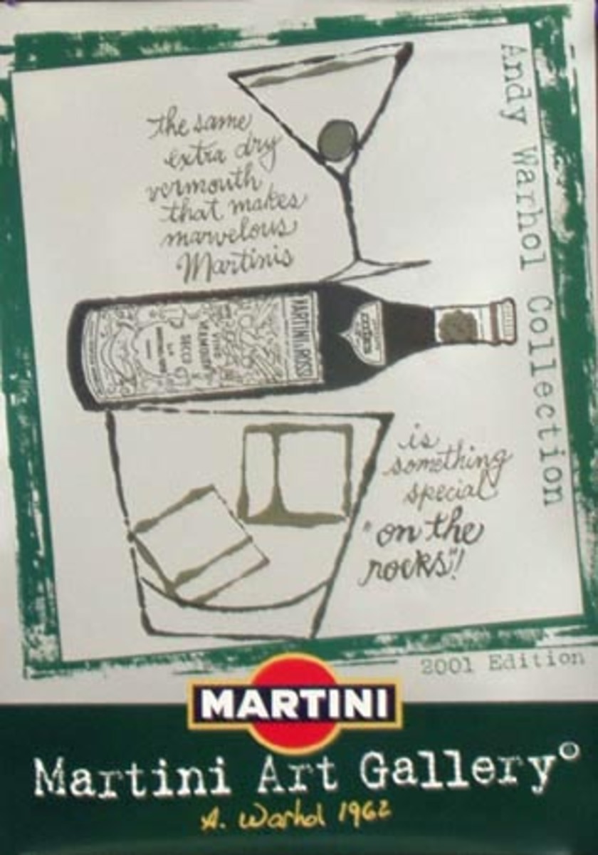 Martini Rossi Original Andy Warhol Advertising Poster Bottle something special