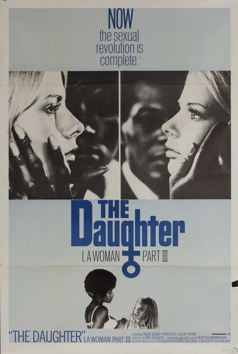 The Daughter, I A Woman Part III, Original One Sheet X Rated Movie Poster