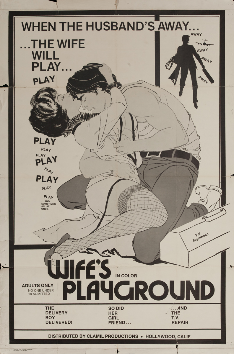 Wife's Playground, Original One Sheet X Rated Movie Poster