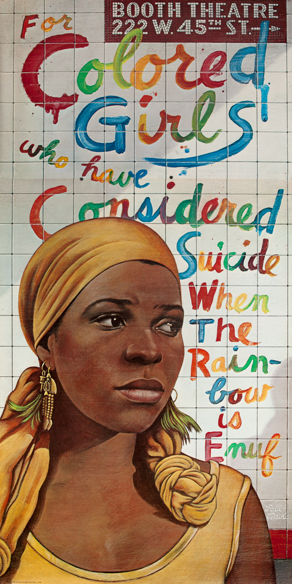 For Colored Girls Who Considered Suicide When the Rainbow is Enuf, Original American 3 Sheet Theatre Poster
