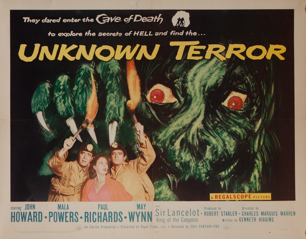Unknown Terror, Original American Horror Movie Poster