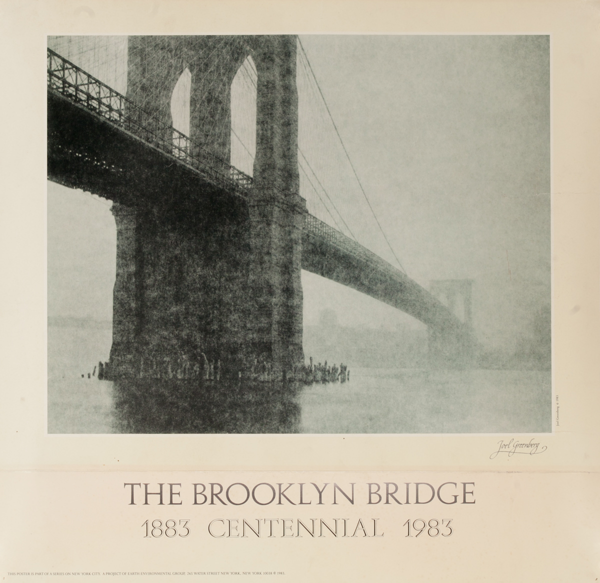1883 1993 Brooklyn Bridge Centennial Poster