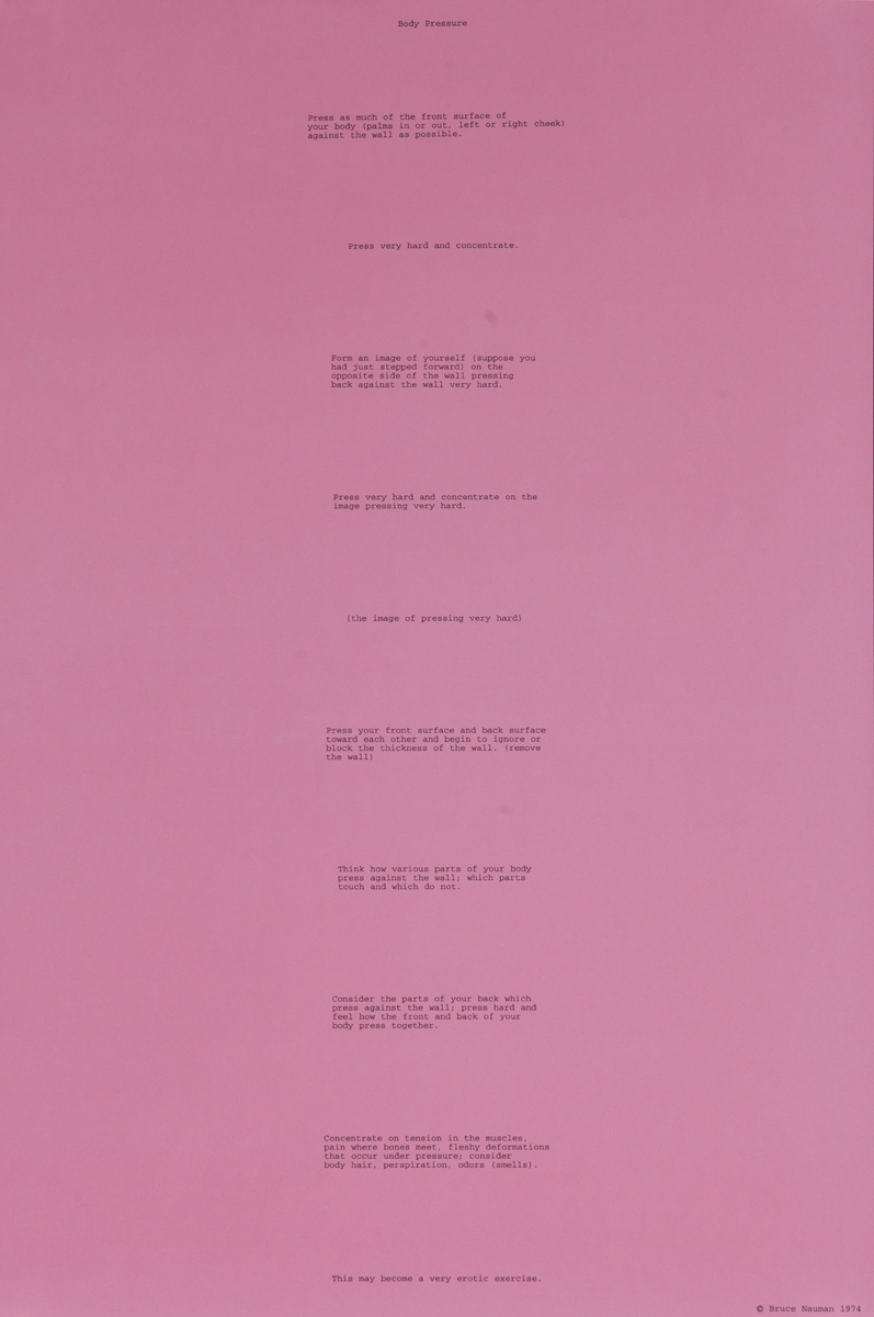 Bruce Nauman Original Art Poster