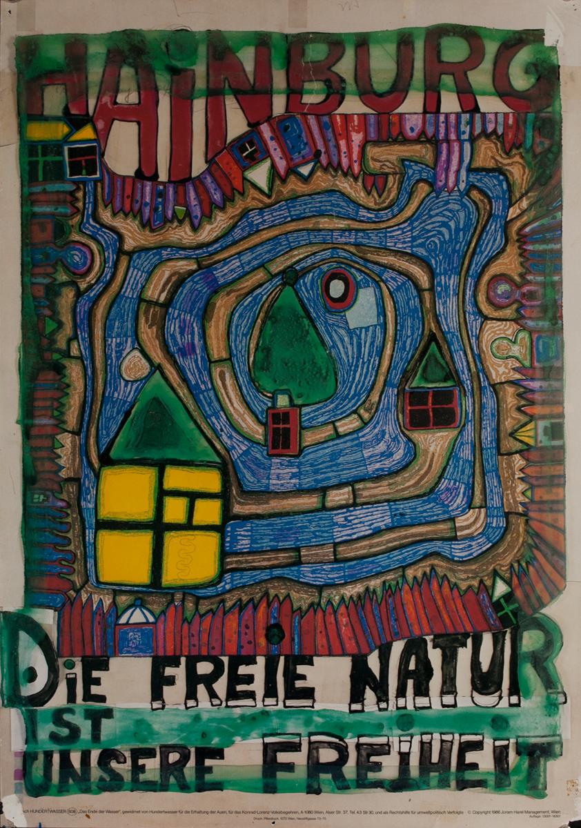 Hainburg Die Freie Natur Ist Unsere Freiheit, Original Austrian Environmental Poster