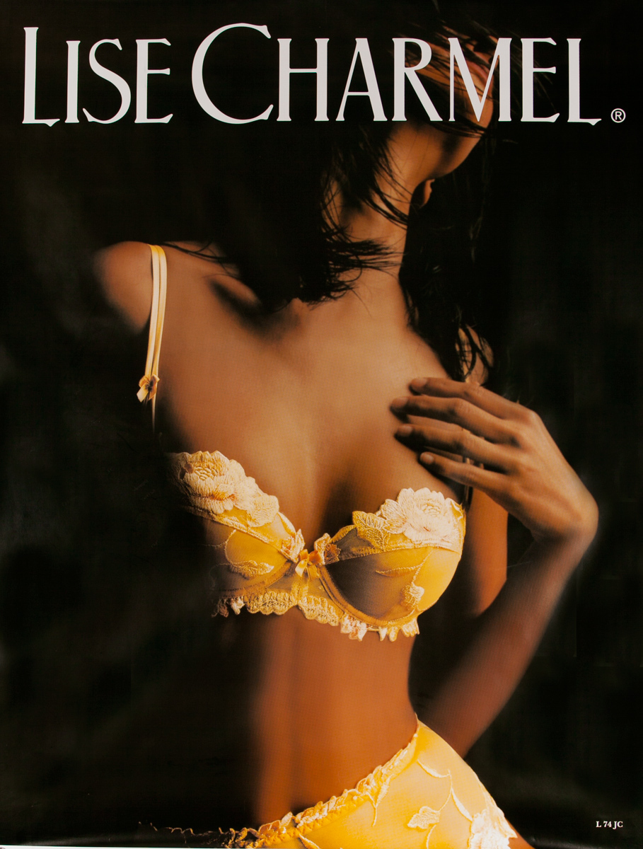 Lise Charmel Lingerie Original Advertising Poster, gold