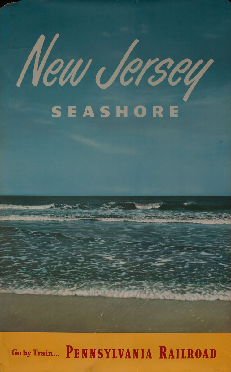 New Jersey Seashore, Go by Train... Original Pennsylvania Railroad Poster