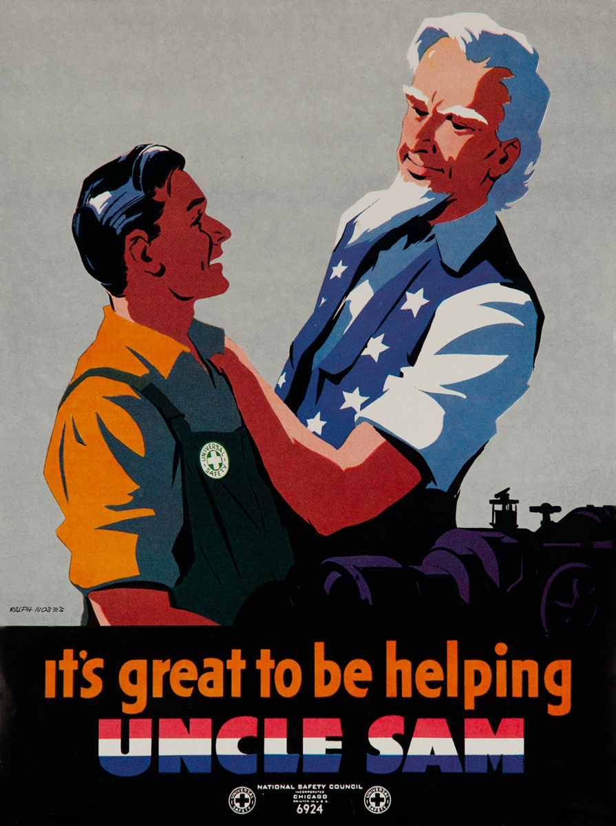 It's Great to Be Helping Uncle Sam, Original WWII Poster