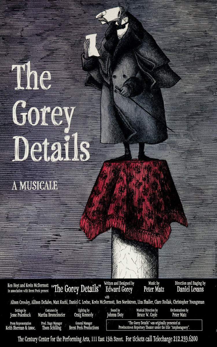 The Gorey Details, A Musicale, Original American Theater Poster #2