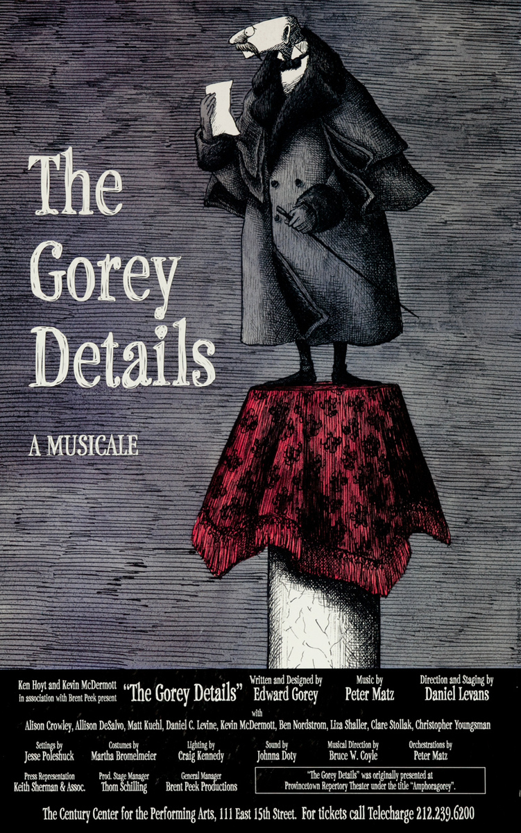 The Gorey Details, A Musicale, Original American Theater Poster #2