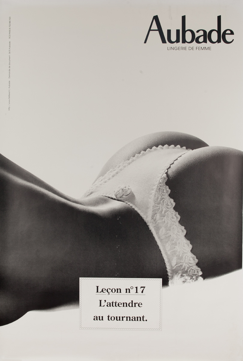 Aubade Lingerie de Femme, Lecon n 17, Original French Advertising Poster