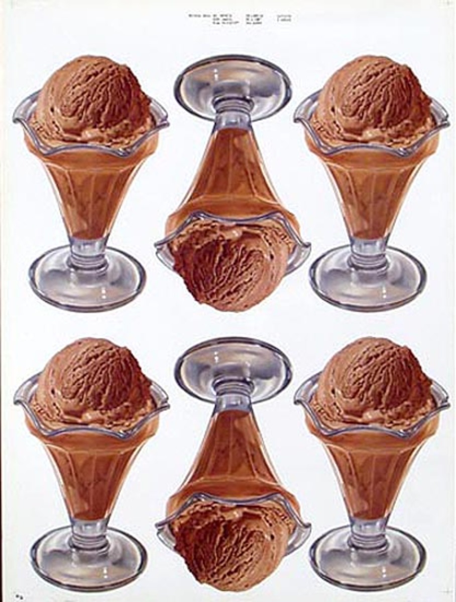 6 Chocolate Ice Creams Original American Advertising Poster