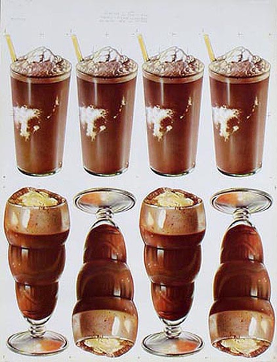 Chocolate Sodas Original American Advertising Poster