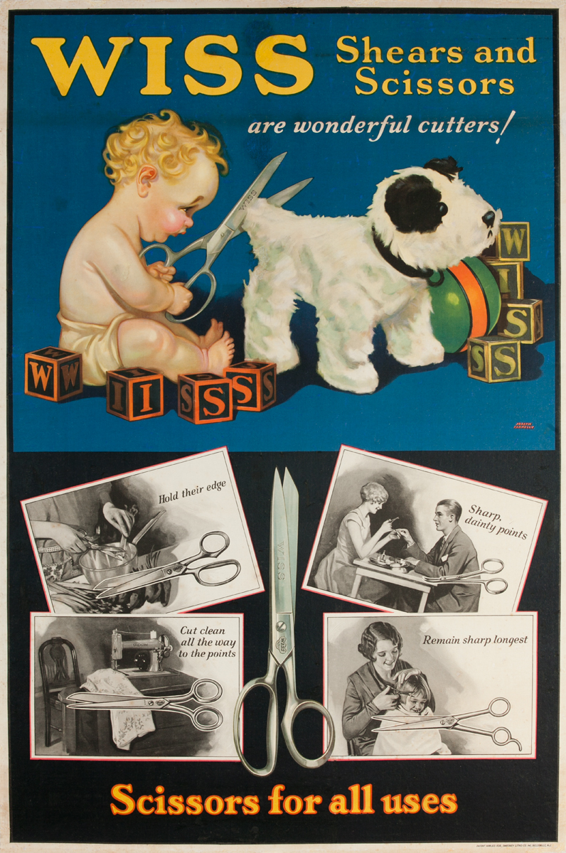 Wiss Shears and Scissors Original American Advertising Poster