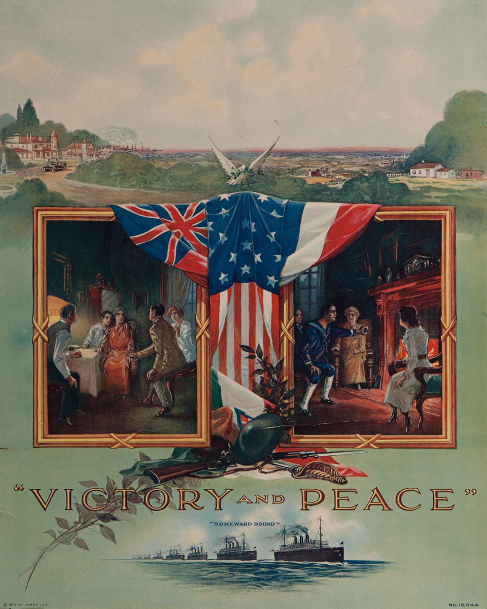 Victory and Peace, Original American WWI Print