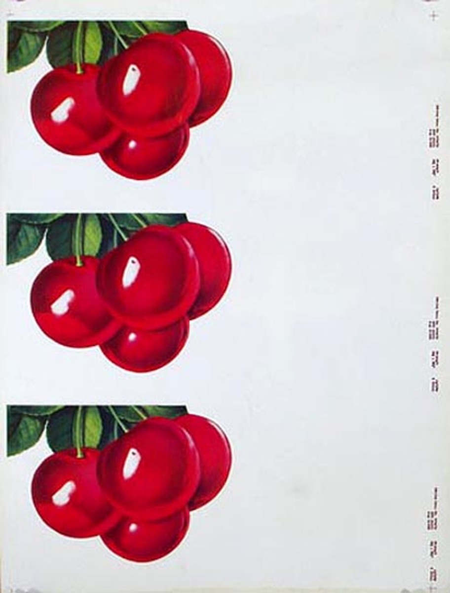 Cherries Original American Advertising Poster