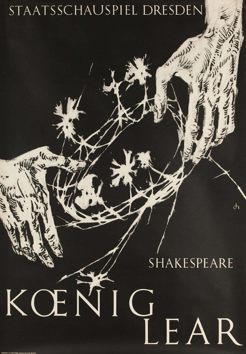 Staatsschauspiel Dresden Shakespear Koenig Lear Theater Poster, King Lear