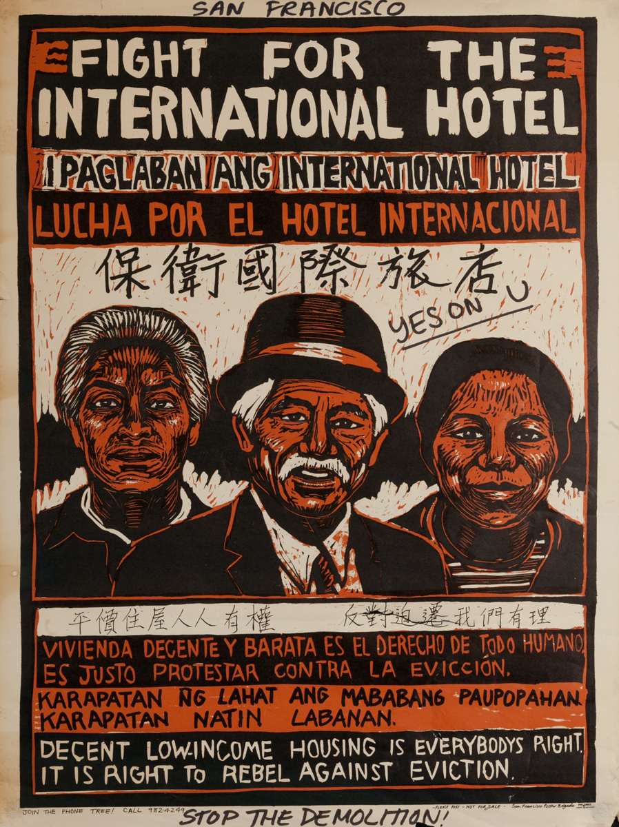 Fight for the International Hotel Original San Francisco Poster Brigade
