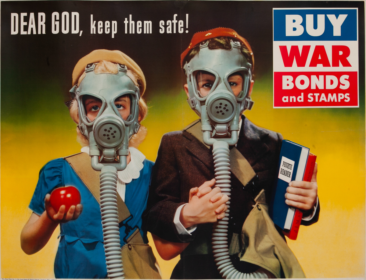Dear God Keep Them Safe, Buy War Bonds, Original WWII Poster