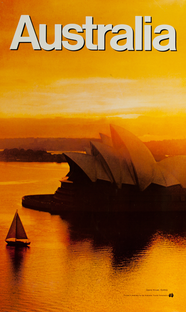 Sidney Opera House, Original Australian Tourist Commission Travel Poster