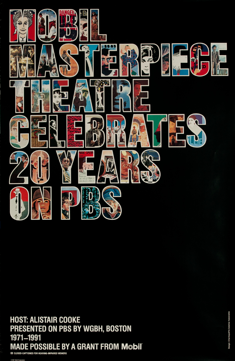 Mobil Masterpiece Theatre Celebrates 20 Years on PBS, Original Adveretising Poster
