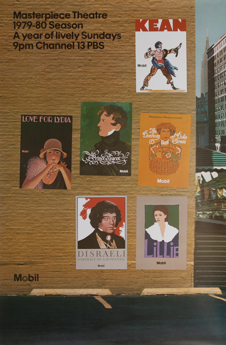 Masterpiece Theatre 1979-1980 Original Mobil Advertising Poster
