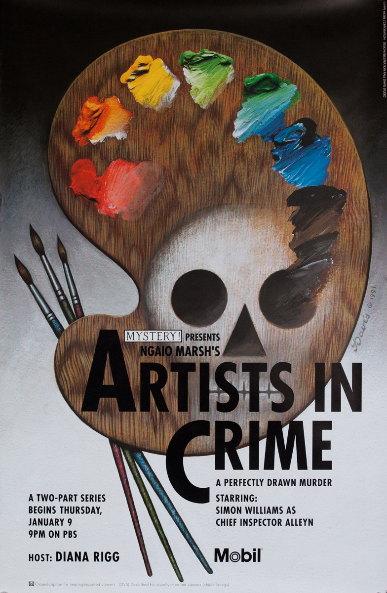 Mobil Mystery Presents - Artists in Crime, Original Advertising Poster