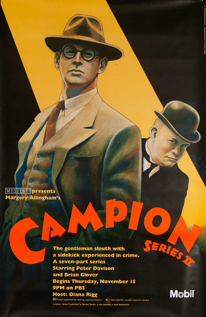 Mobil Mystery Theatre Presents - Margery Allingham's Campion Series II, Original Advertising Poster