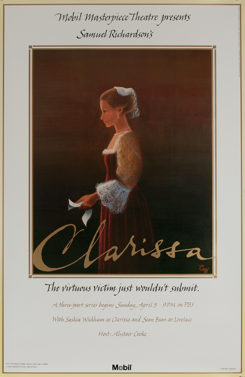 Mobil Masterpiece Theatre Presents Samuel Richardon's Clarissa, Original Advertising Poster