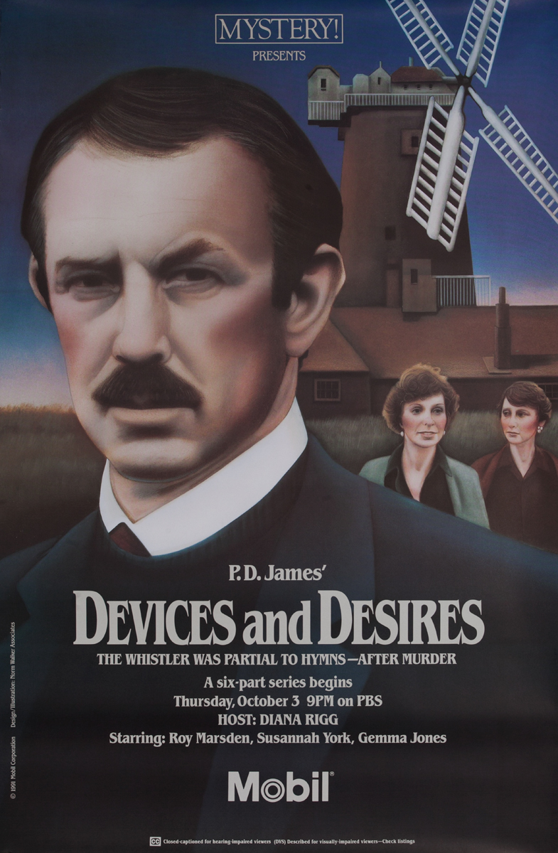 Mobil Mystery Presents P.D. James' Devices and Desires, Original Advertising Poster