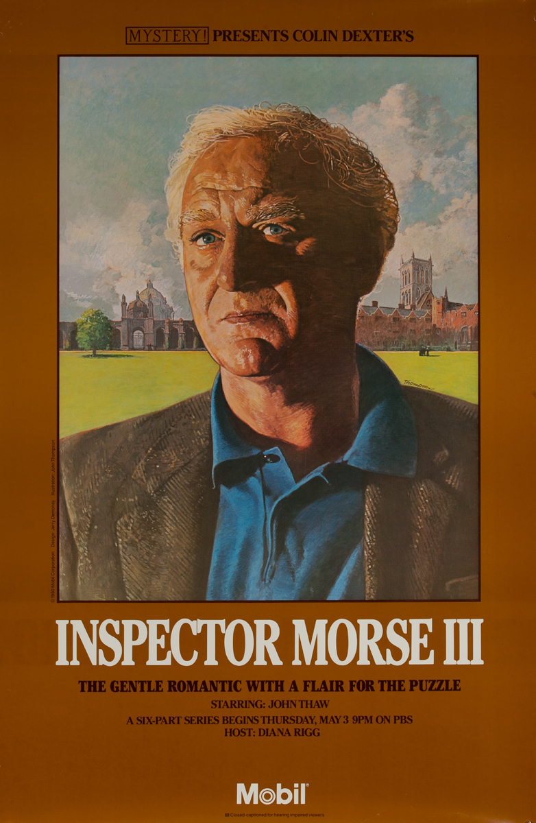 Mobil Mystery Presents Colin Dexter's - Inspector Morse III, Original Advertisng Poster