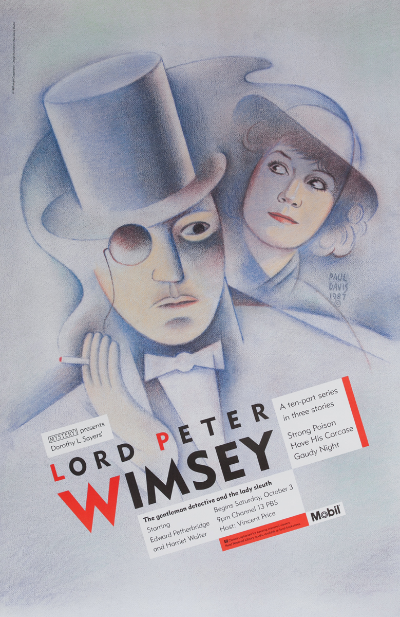 Mobil Mystery Presents - Lord Peter Wimsey, Original Advertising Poster