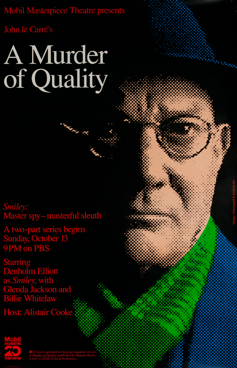 Mobil Masterpiece Theatre presents -  John Le Carré's A Murder of Quality, Original Advertisng Poster