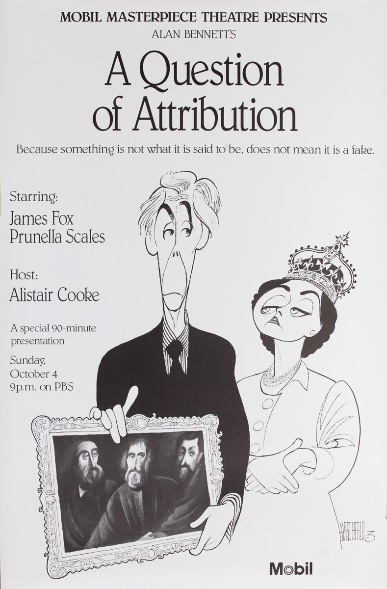 Mobil Masterpiece Theatre presents - A Question of Attribution, Original Advertisng Poster