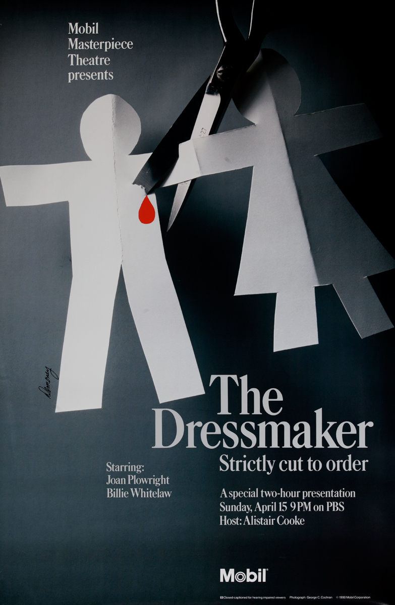 Mobil Masterpiece Theatre Presents - The Dressmaker, Original Advertising Poster