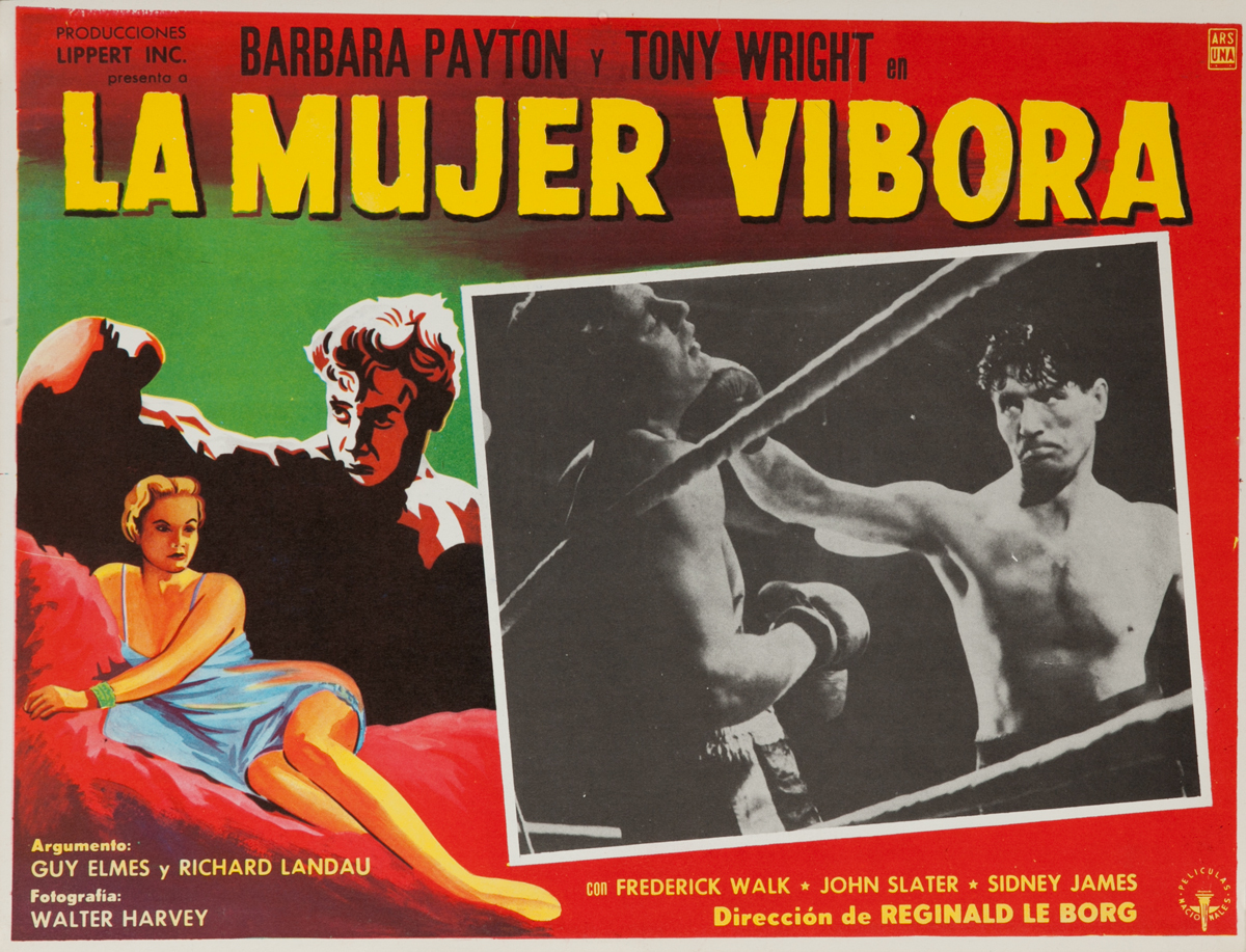La Mujer Vibora, The Snake Woman, original name Bad Blond Original Mexican Lobby Card