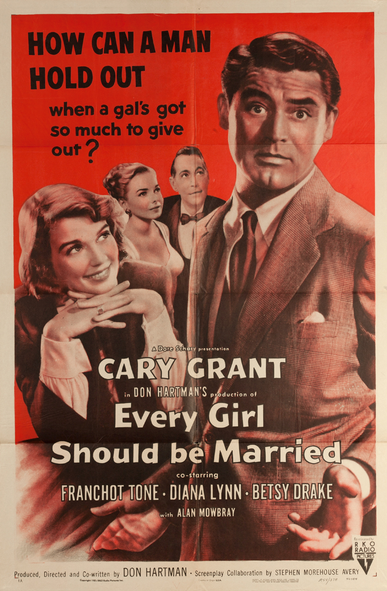 Every Girl Should Be Married, Original American 1 Sheet Movie Poster