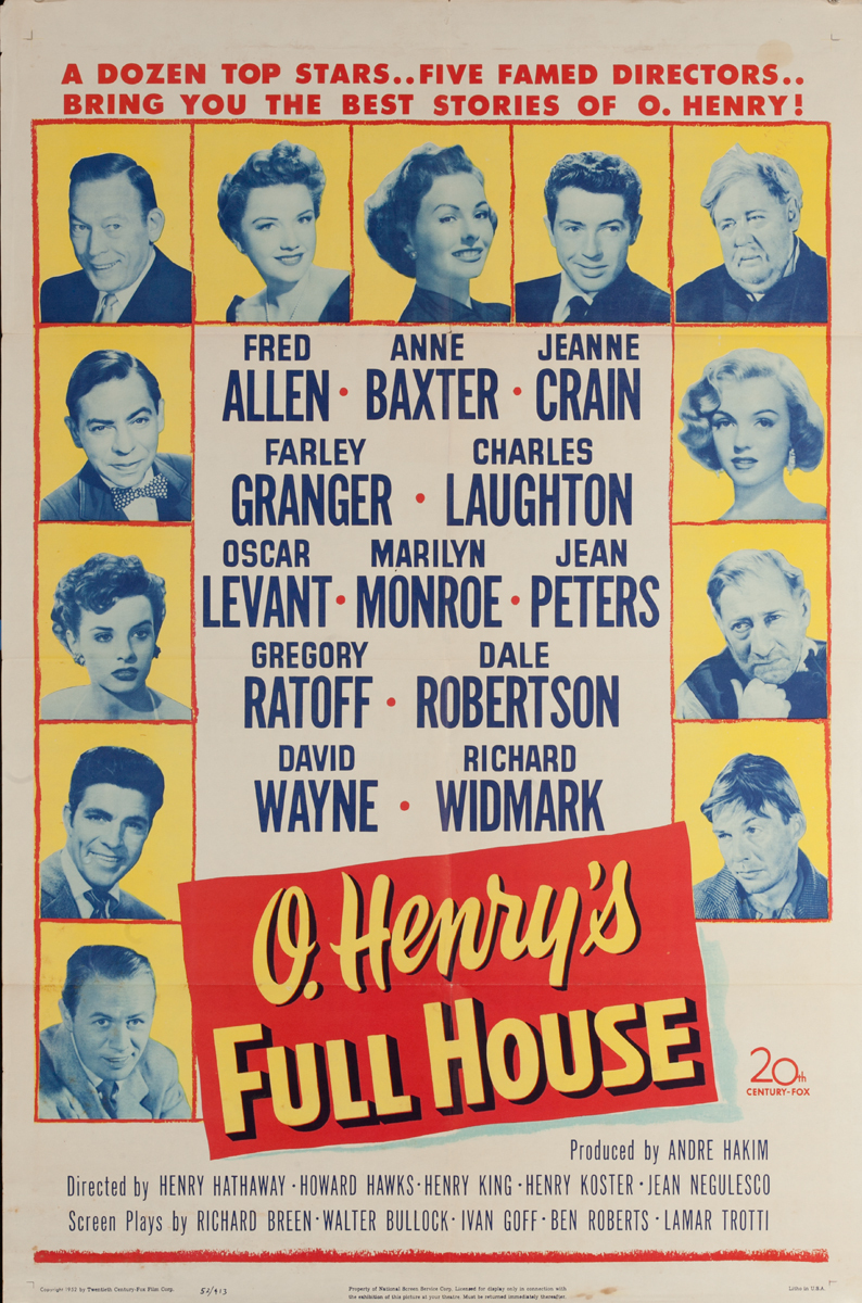 O. Henry's Full House, Original One Sheet Movie Poster