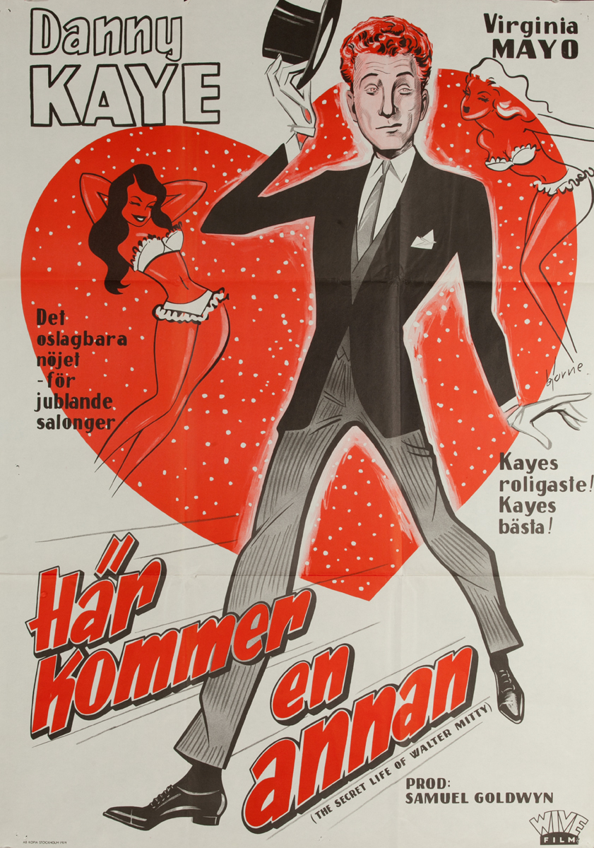 Har Kommer en Annan, The Secret Life of Walter Mitty, Original Swedish Release Movie Posters