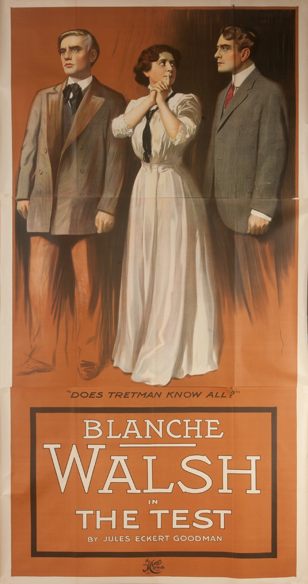 Blanche Walsh in The Test, Original American Theater Poster 