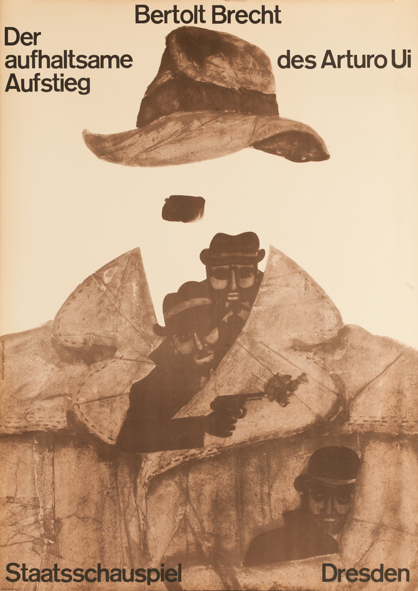 Der aufhaltsame Aufstieg des Arturo Ui, Original German Theater Poster, The Resistible Rise of Arturo Ui 