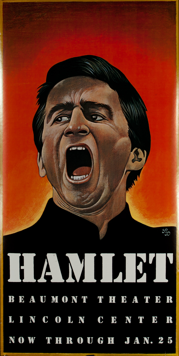 Hamlet Original One Sheet Poster, Vivian Beaumont Theatre, Lincoln Center