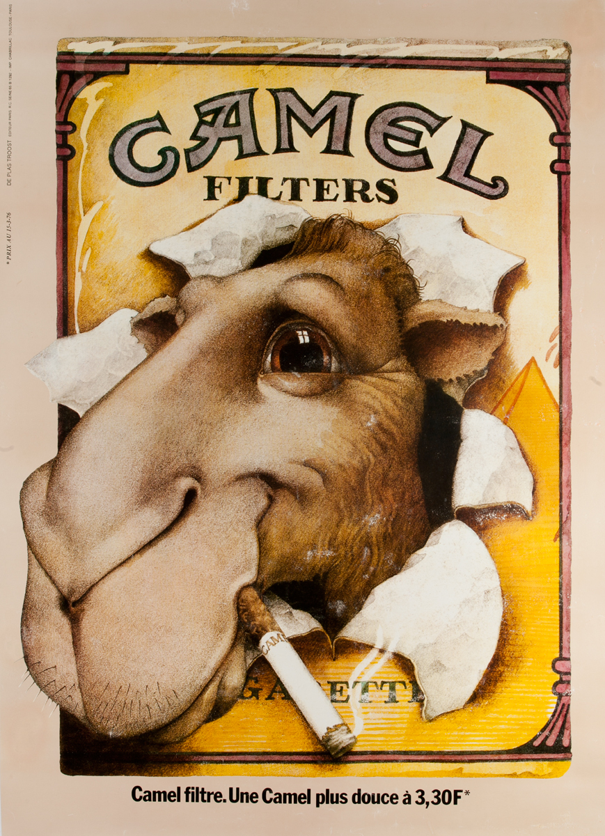 Camel Filters Original Joe Camel French Advertising Poster