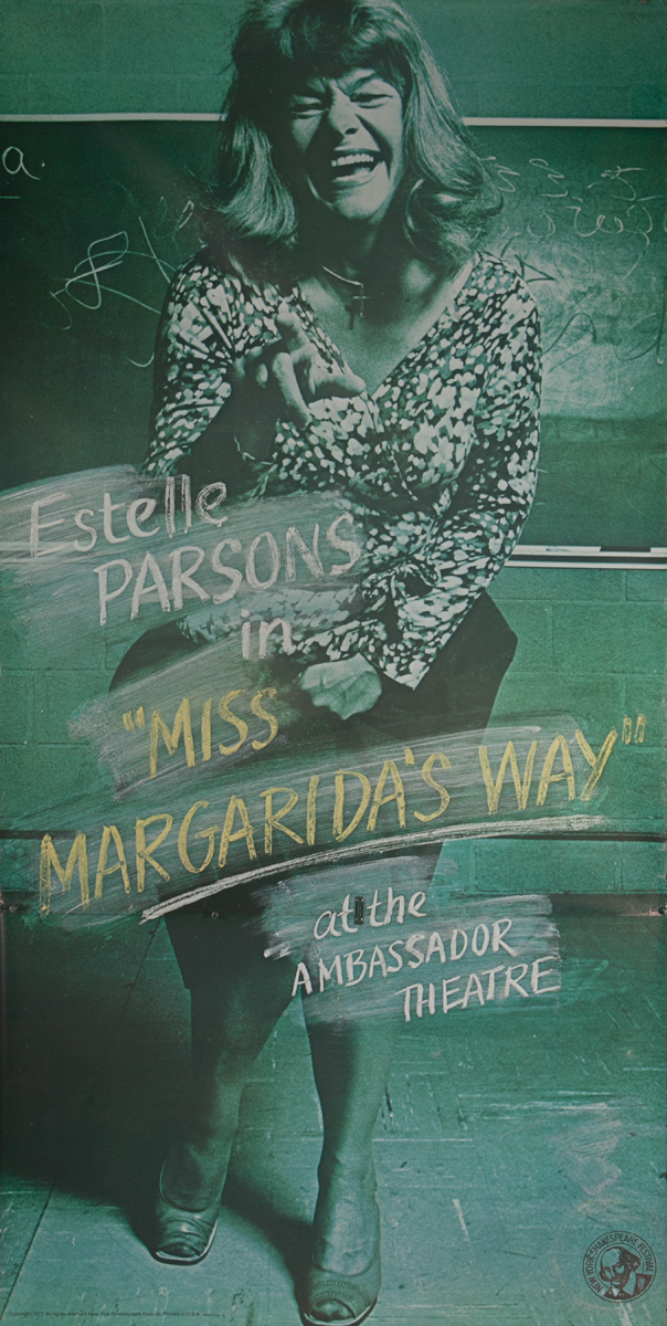  Estelle Parsons in Miss Margarida's Way Original 3 Sheet Theater Poster