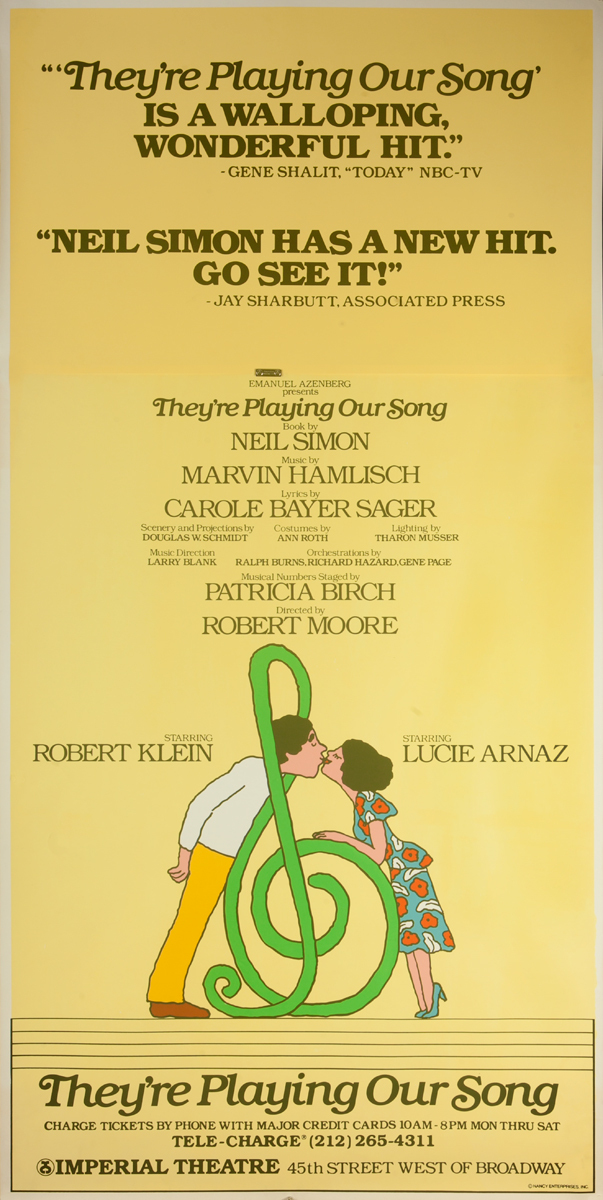 They're Playing Our Song, Original 3 Sheet Theater Poster
