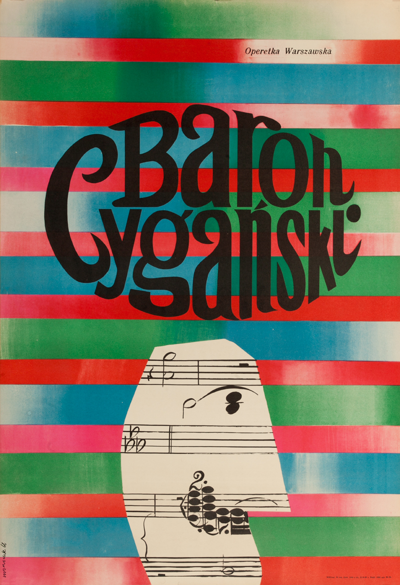Baron Cyganski, The Gypsy Baron Original Polish Operal Poster